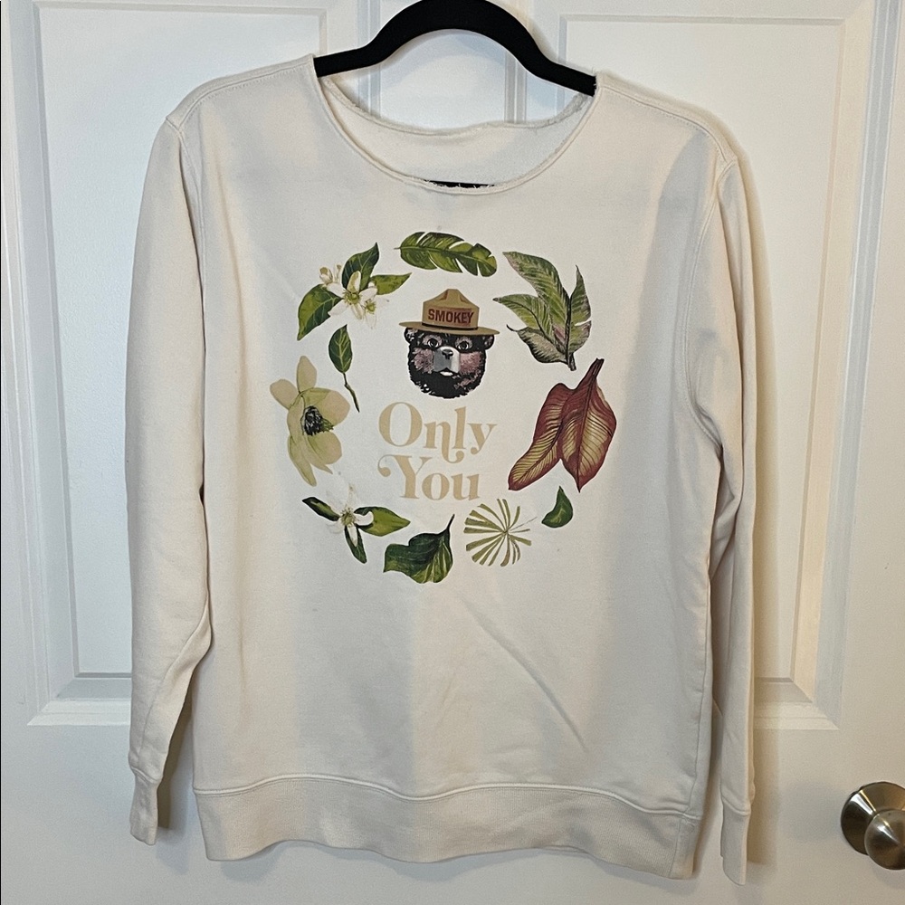 Smokey Bear Only You Cream Sweater Women’s Medium